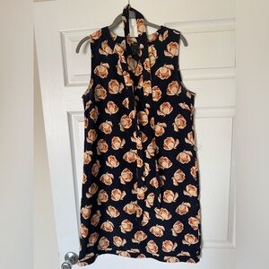 Navy Floral shift dress